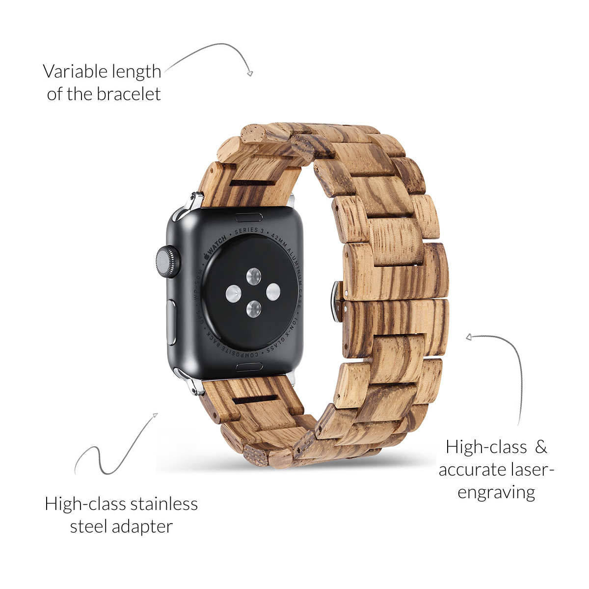 Original Wooden Band for Apple Watch Ultra 49mm SE 44 40mm 38 42MM