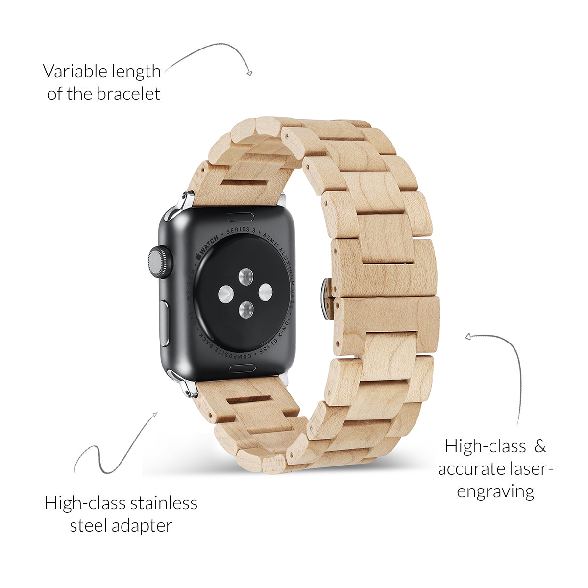 Forest Maple Wood Apple Watch Band