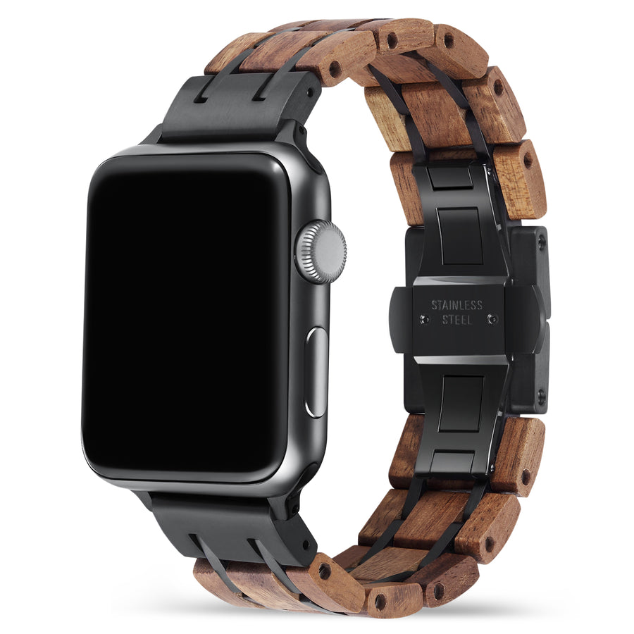 Original Grain Whiskey Black Minimal Apple Watch Band